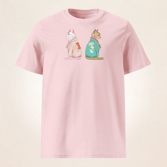 2 Cats with Kimono | organic cotton t-shirt - Gorma & Friends