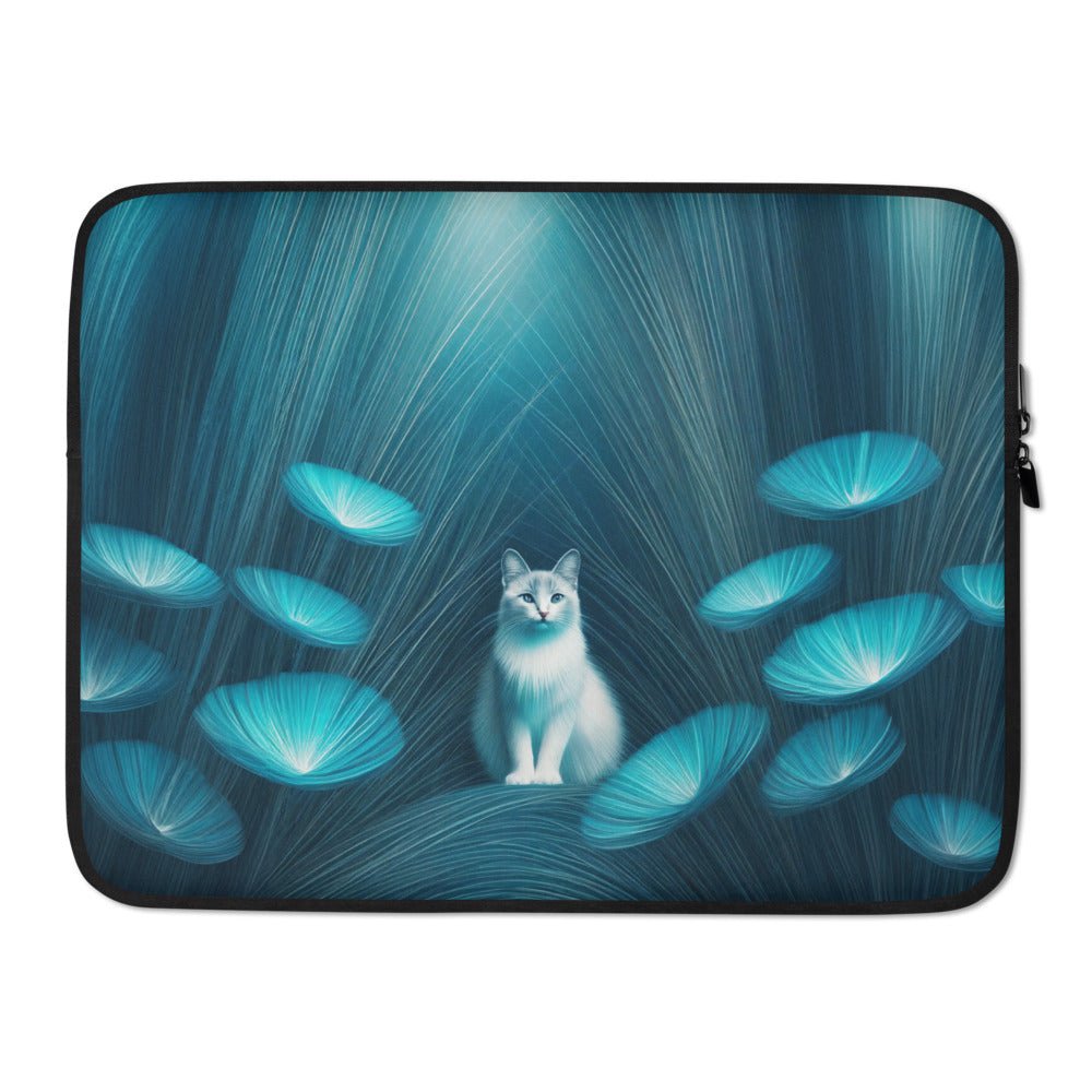 Cat in Blue Garden | Laptop Sleeve | 13" & 15" - Gorma & Friends