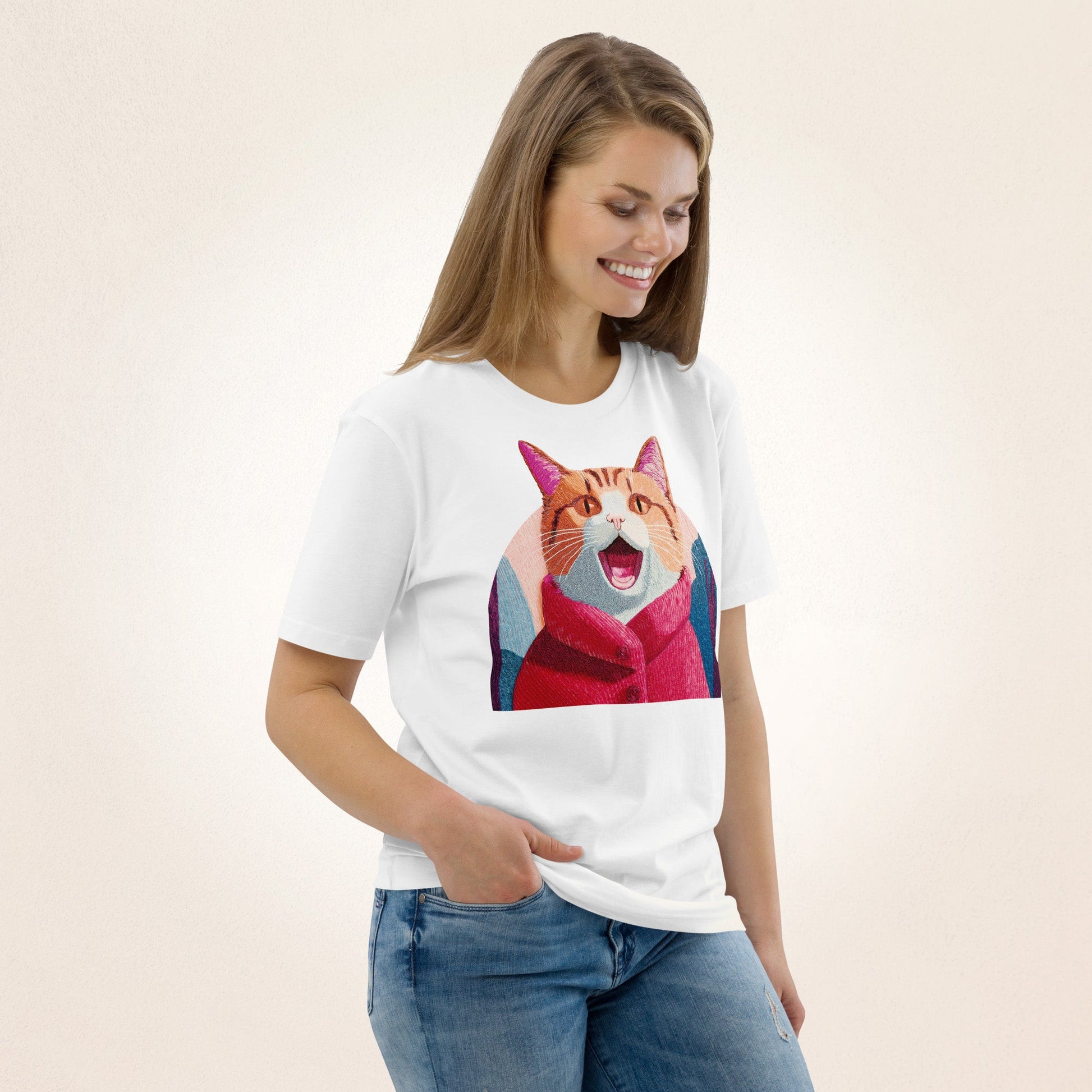 Cat in the Red Coat | Unisex organic cotton t-shirt - Gorma & Friends