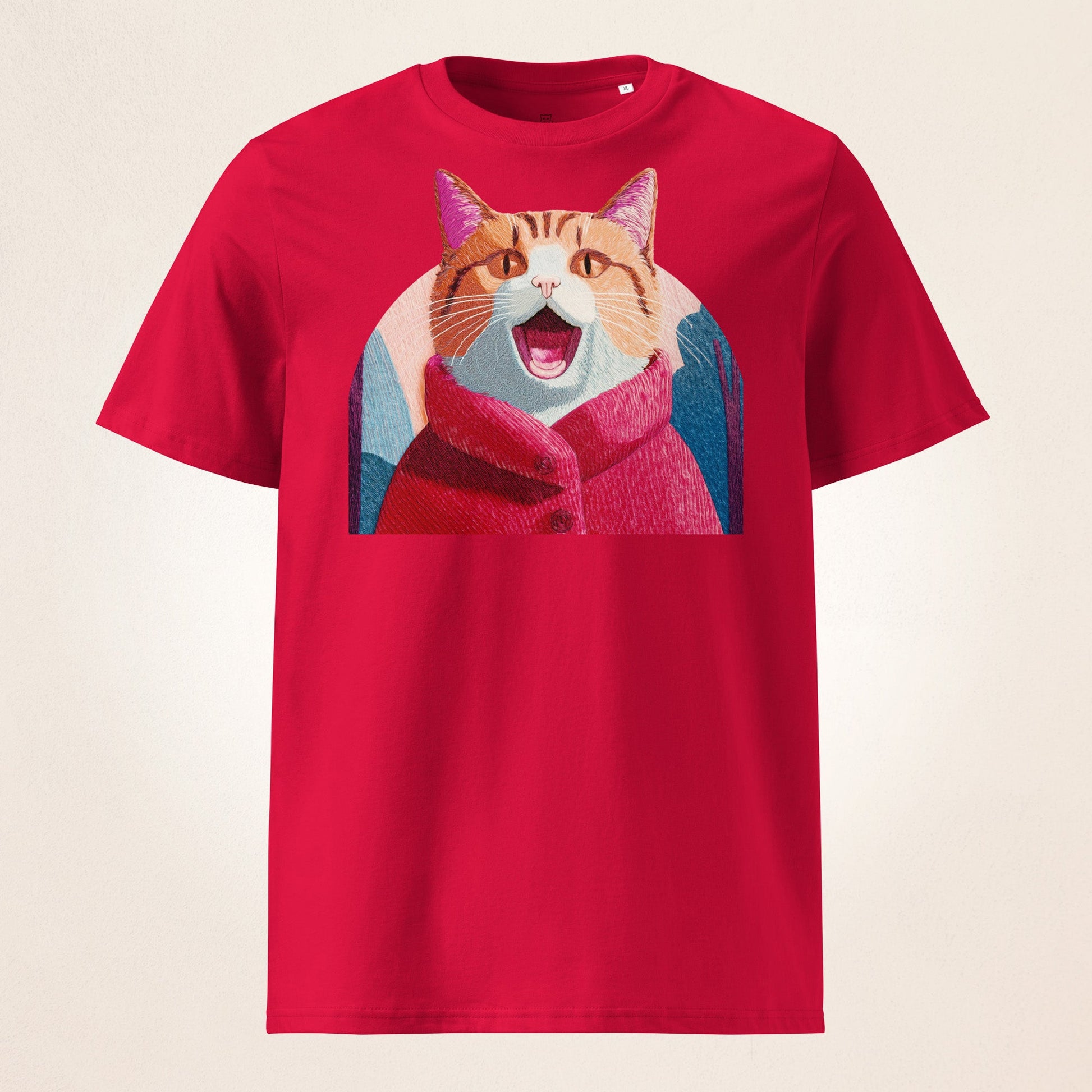 Cat in the Red Coat | Unisex organic cotton t-shirt - Gorma & Friends