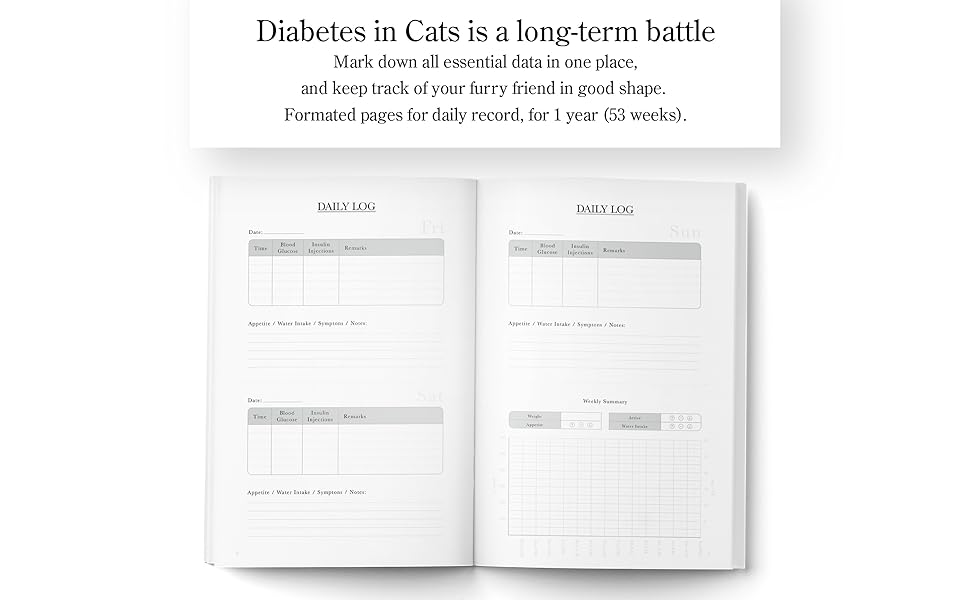 Diabetic Cat Record Book - Gorma & Friends