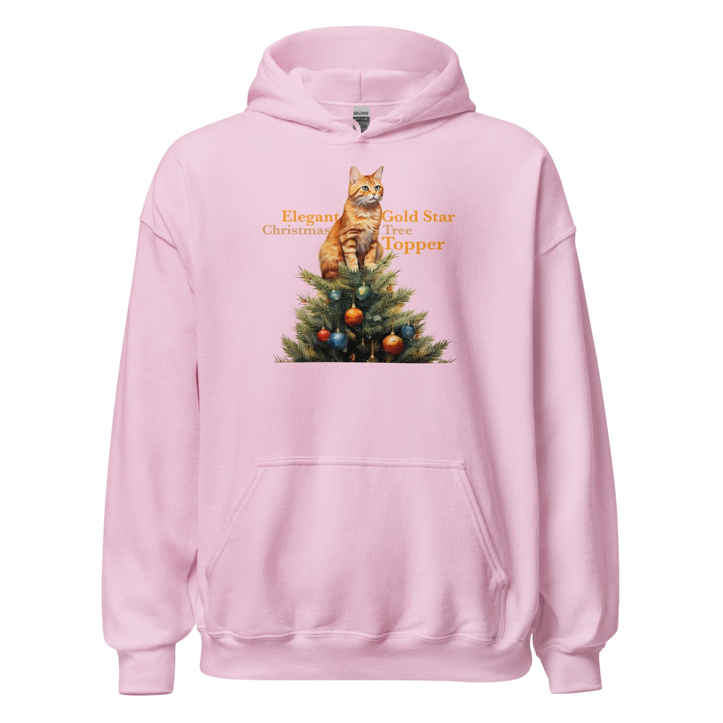 Elegant Gold Star Christmas Tree Topper | Unisex Hoodie - Gorma & Friends