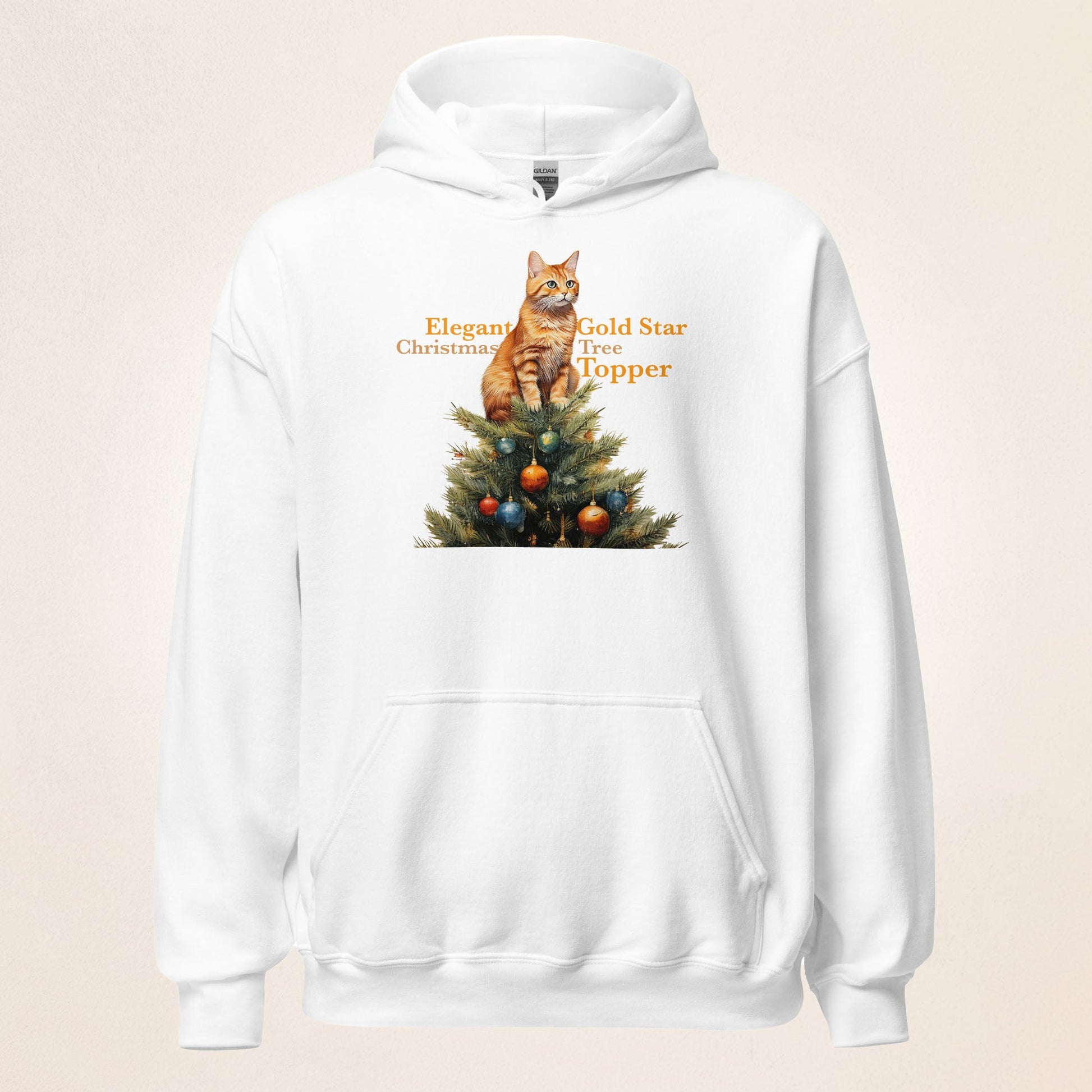 Elegant Gold Star Christmas Tree Topper | Unisex Hoodie - Gorma & Friends