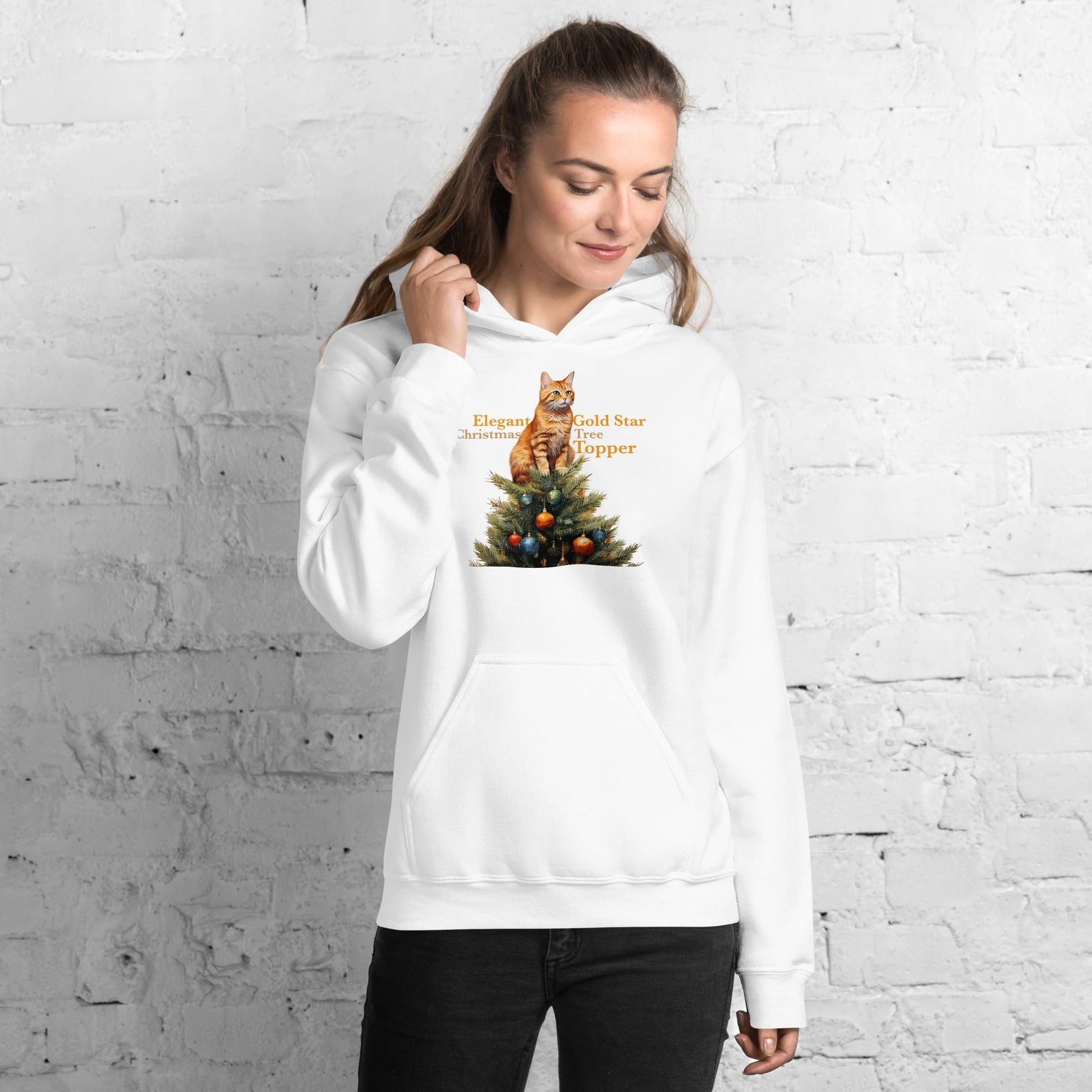 Elegant Gold Star Christmas Tree Topper | Unisex Hoodie - Gorma & Friends