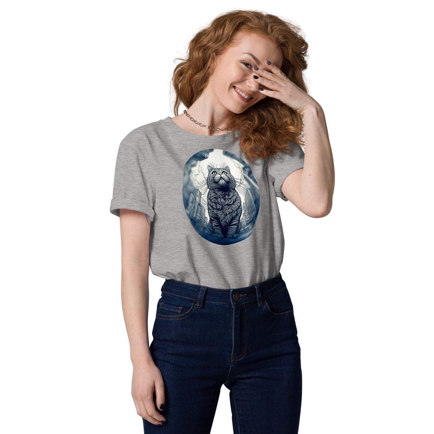 Fish Eye Lens Cat | Unisex organic t-shirt - Gorma & Friends