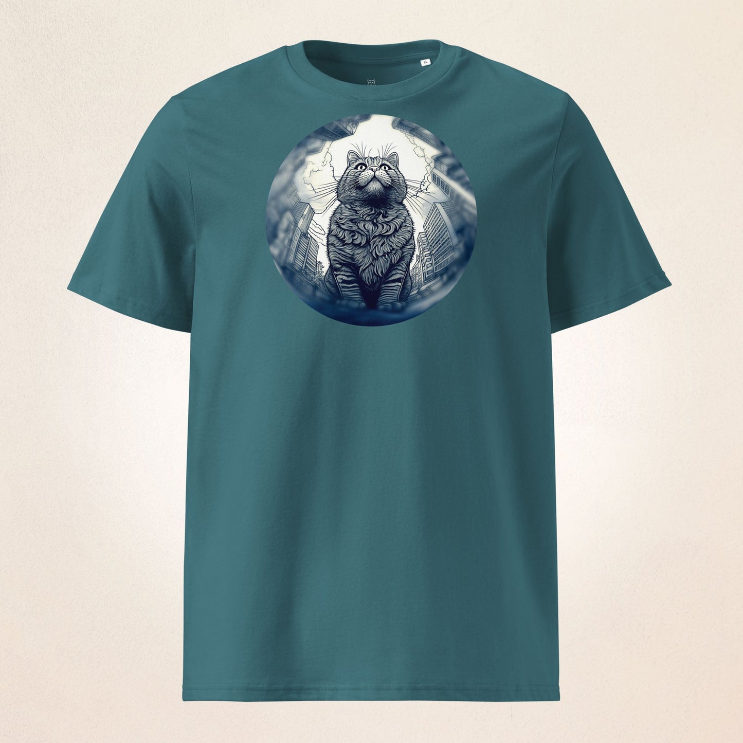 Fish Eye Lens Cat | Unisex organic t-shirt - Gorma & Friends