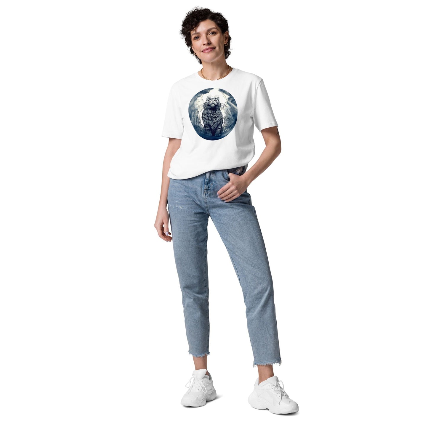 Fish Eye Lens Cat | Unisex organic t-shirt - Gorma & Friends