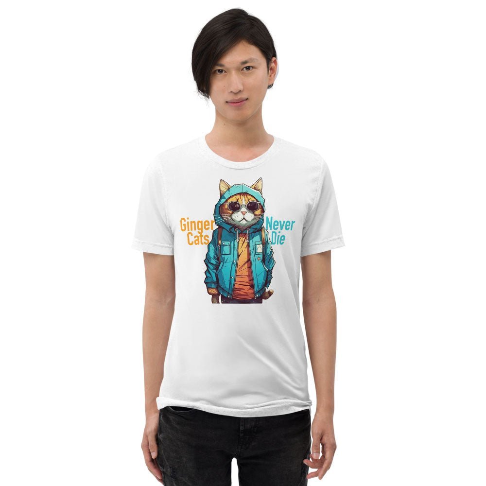 Ginger Cats Never Die | Unisex tri - blend t-shirt - Gorma & Friends