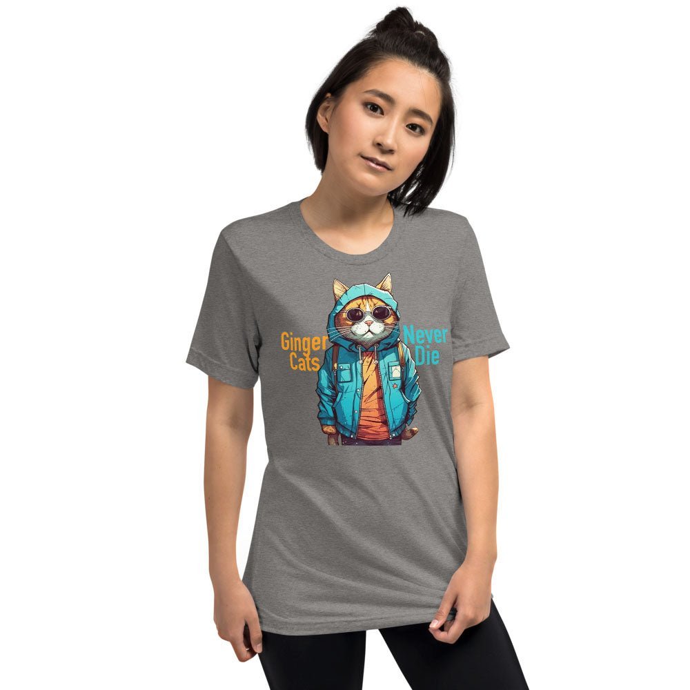 Ginger Cats Never Die | Unisex tri - blend t-shirt - Gorma & Friends