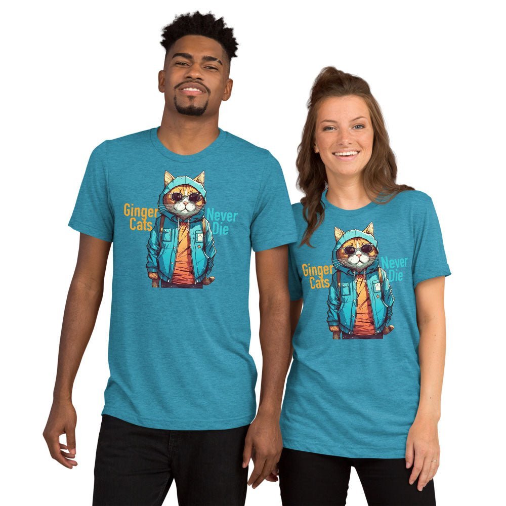 Ginger Cats Never Die | Unisex tri - blend t-shirt - Gorma & Friends