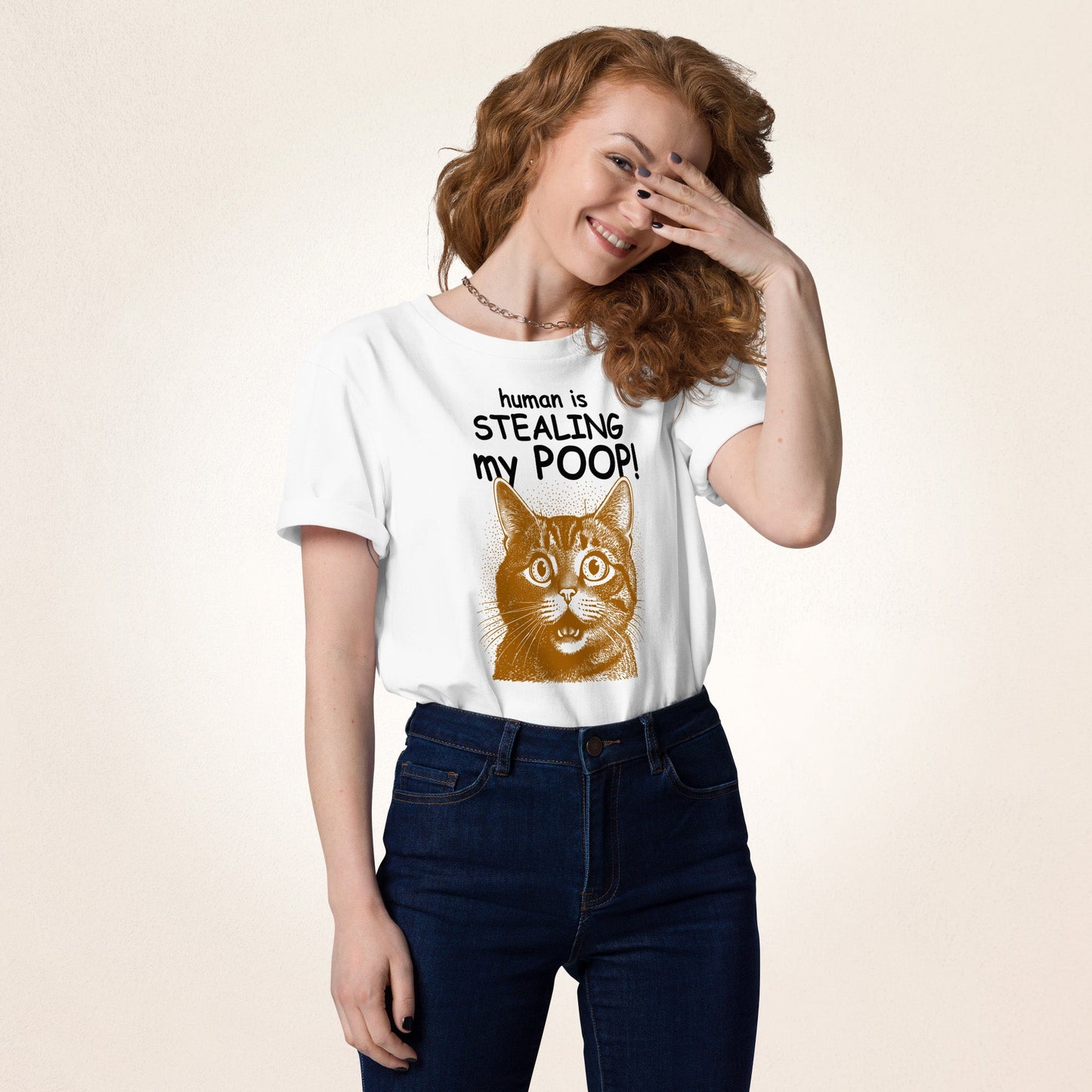 Human is Stealing my Poop! | organic cotton t-shirt - Gorma & Friends