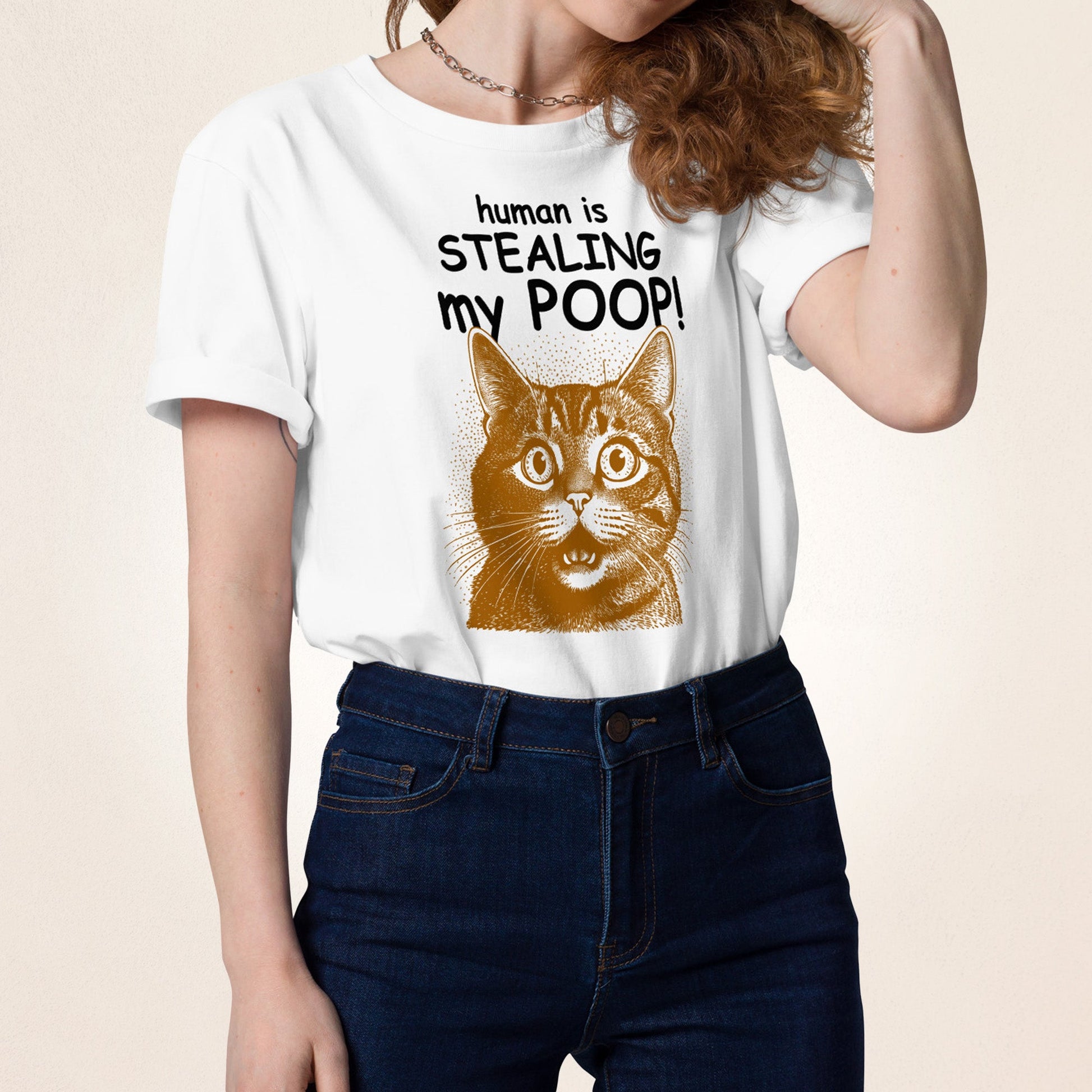 Human is Stealing my Poop! | organic cotton t-shirt - Gorma & Friends