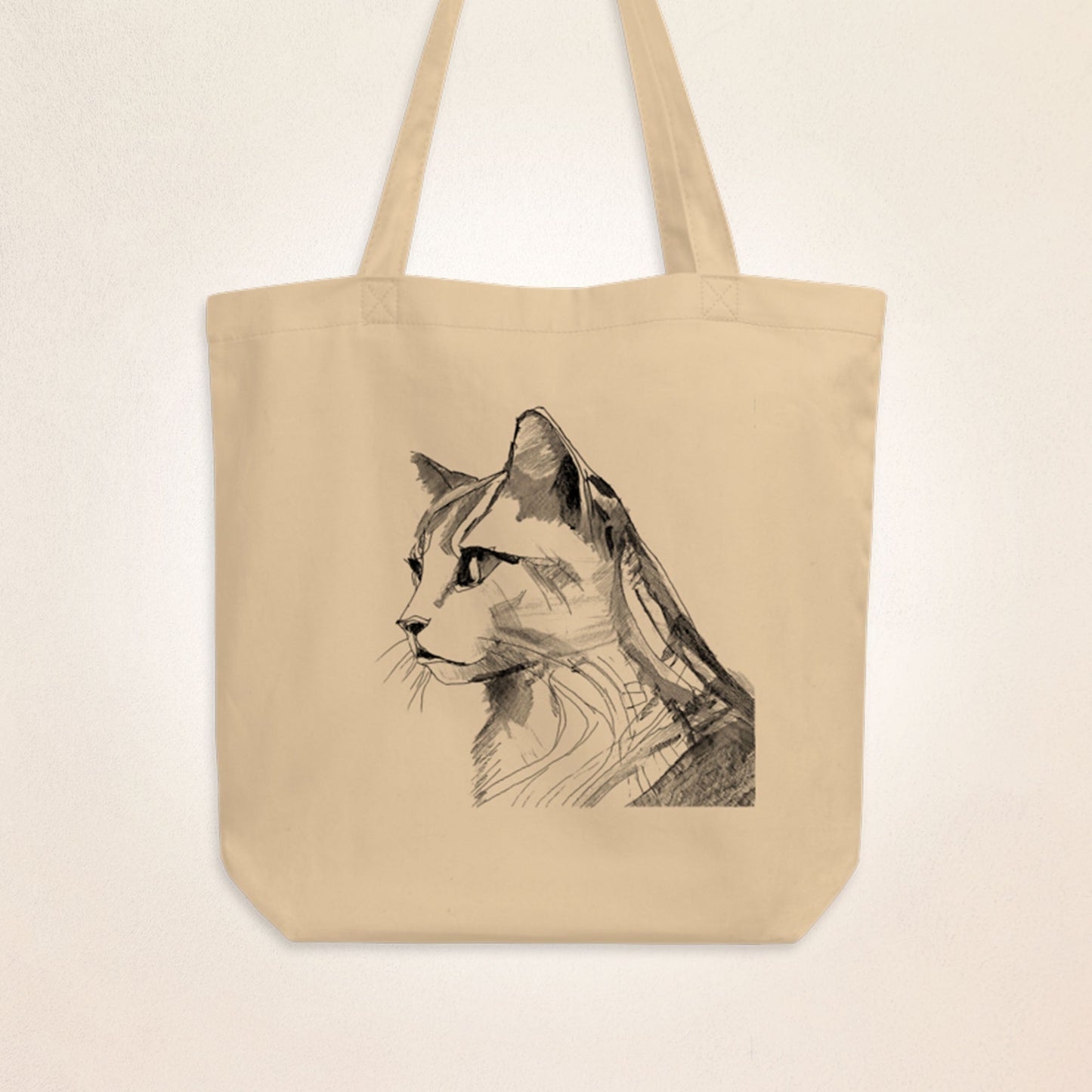 Pencil Drawing Cat | Eco Tote Bag - Gorma & Friends