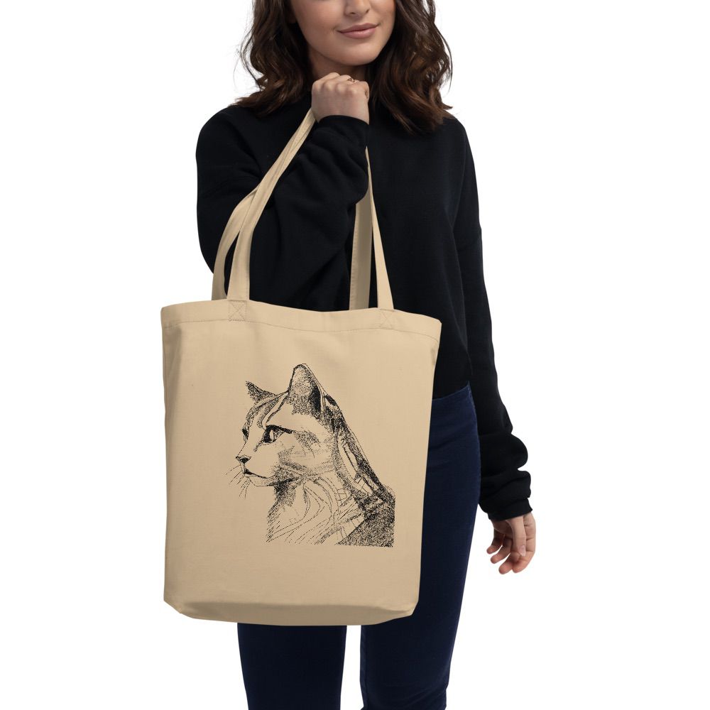 Pencil Drawing Cat | Eco Tote Bag - Gorma & Friends