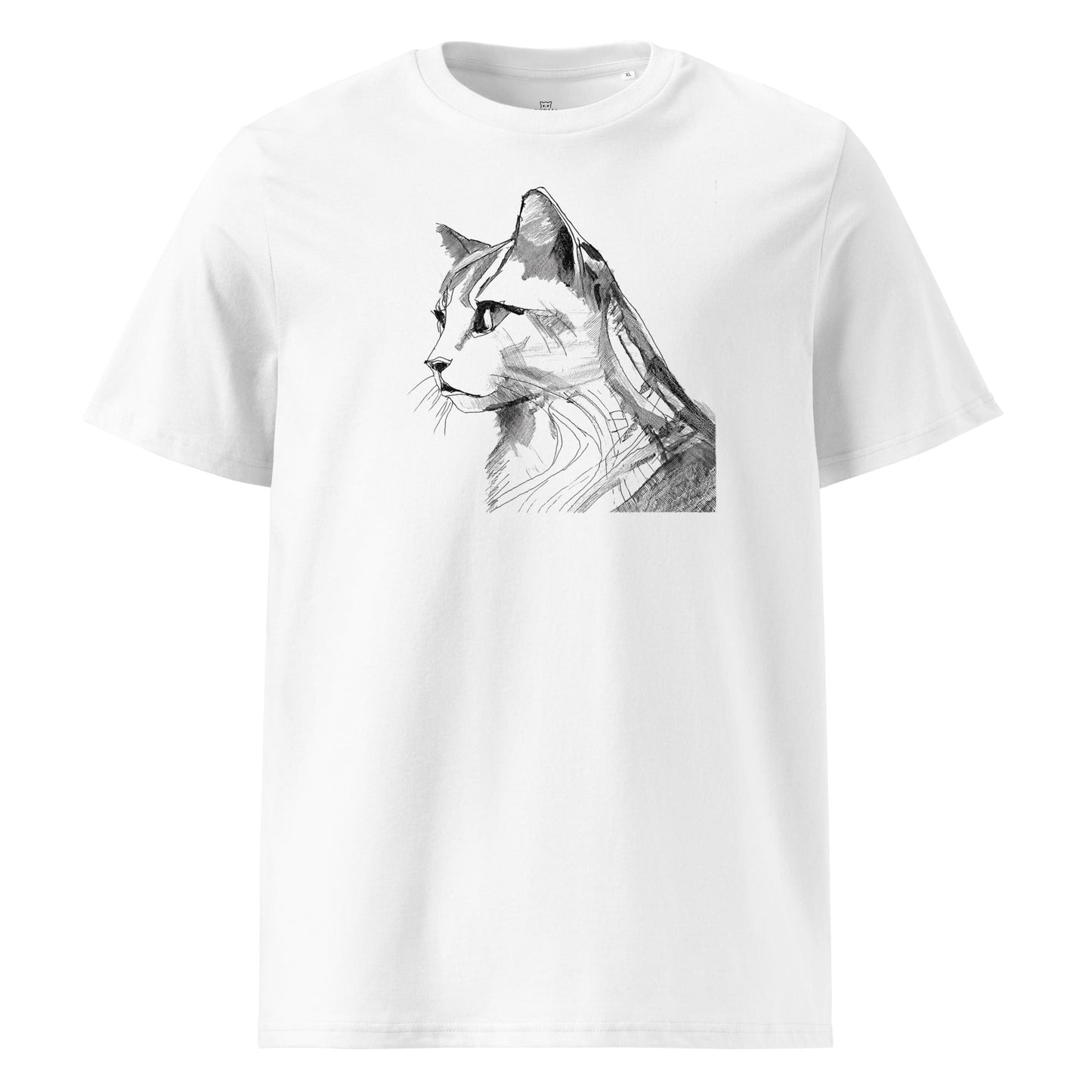 Pencil Drawing Cat | Unisex organic t-shirt - Gorma & Friends