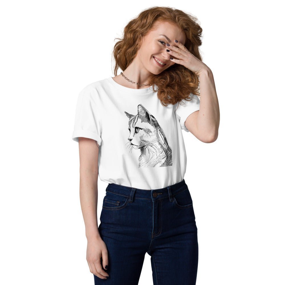 Pencil Drawing Cat | Unisex organic t-shirt - Gorma & Friends