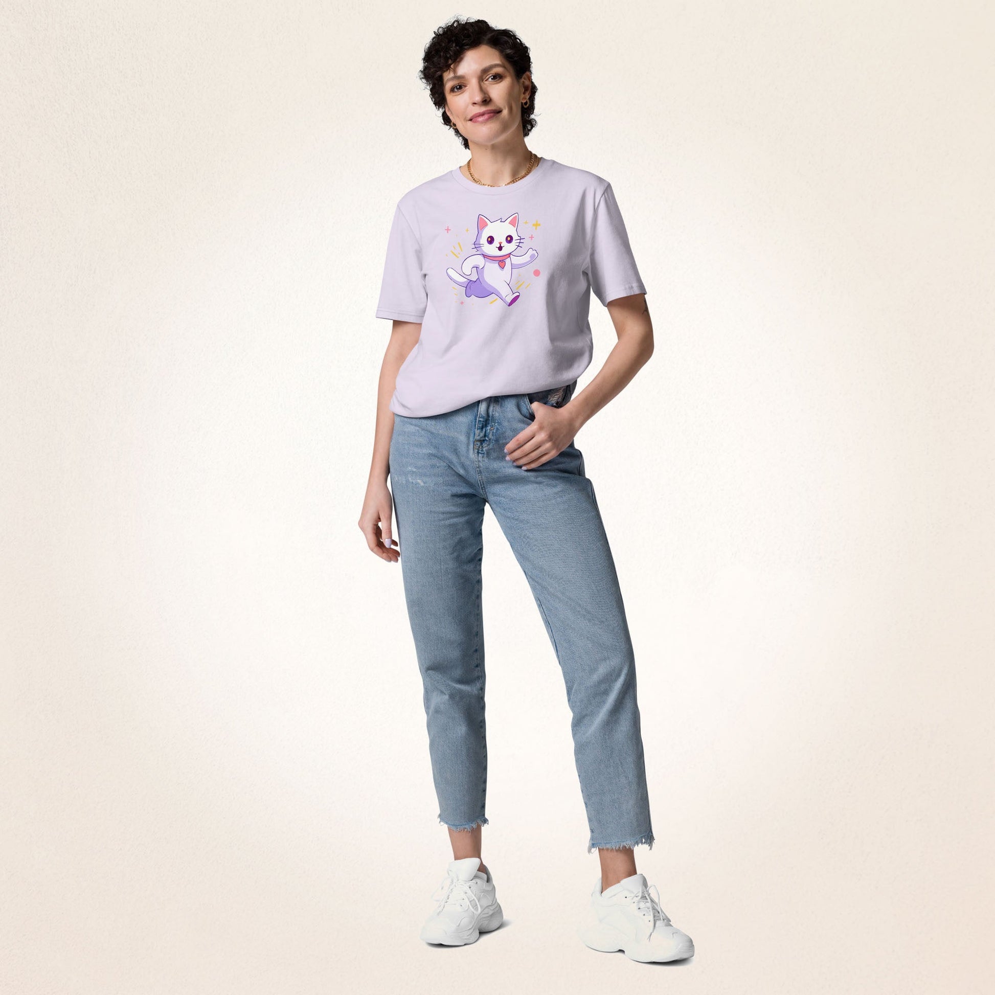 Running Cute Cat | organic cotton t-shirt - Gorma & Friends