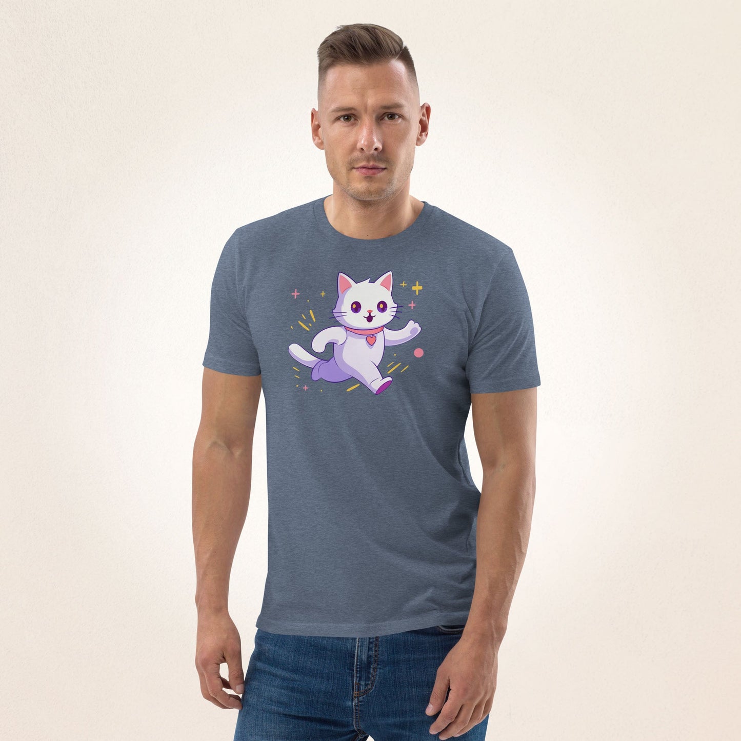 Running Cute Cat | organic cotton t-shirt - Gorma & Friends