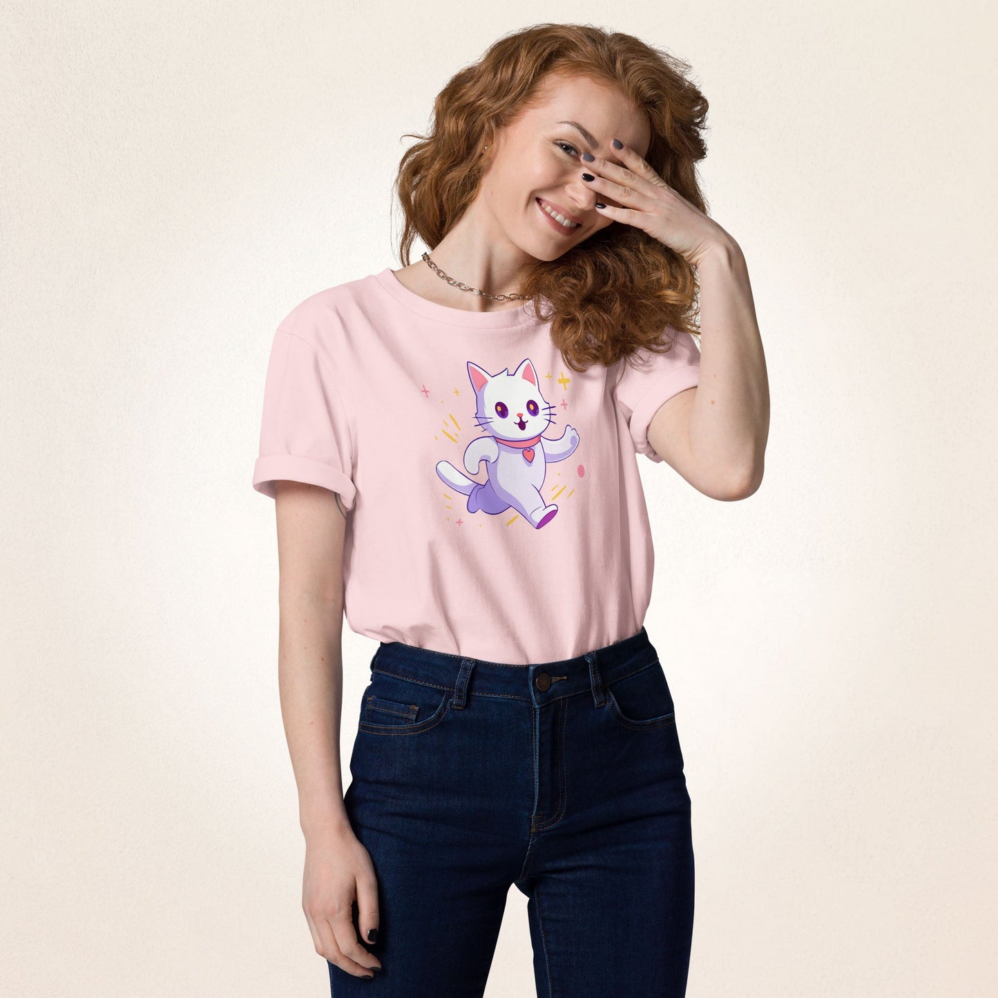 Running Cute Cat | organic cotton t-shirt - Gorma & Friends