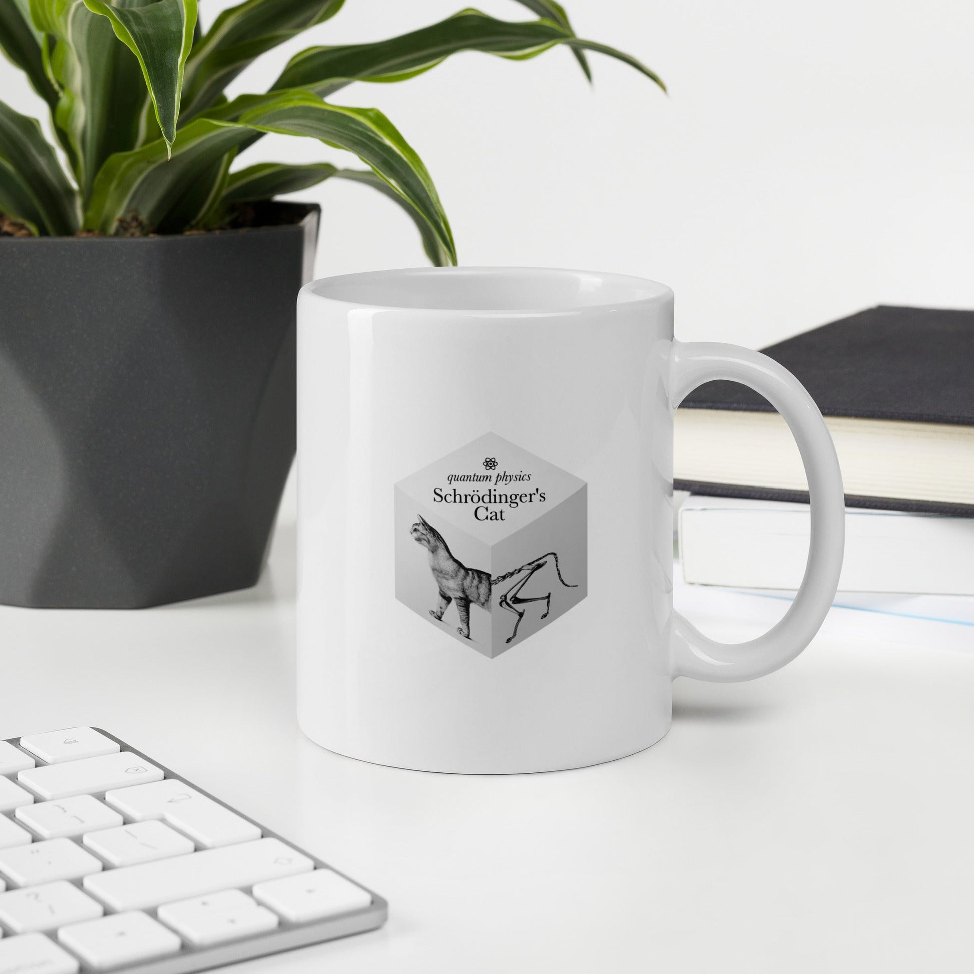 Schrödinger's Cat, for cat lovers + physicists | White glossy mug - Gorma & Friends