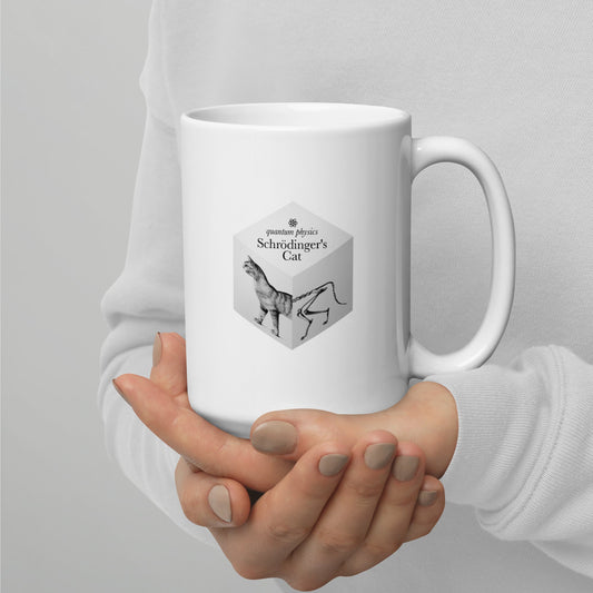 Schrödinger's Cat, for cat lovers + physicists | White glossy mug - Gorma & Friends