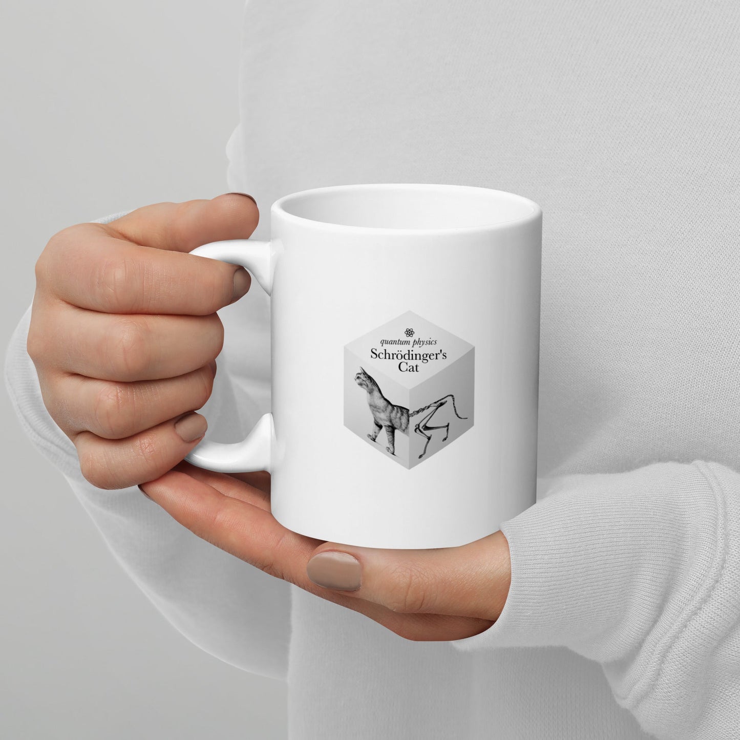 Schrödinger's Cat, for cat lovers + physicists | White glossy mug - Gorma & Friends