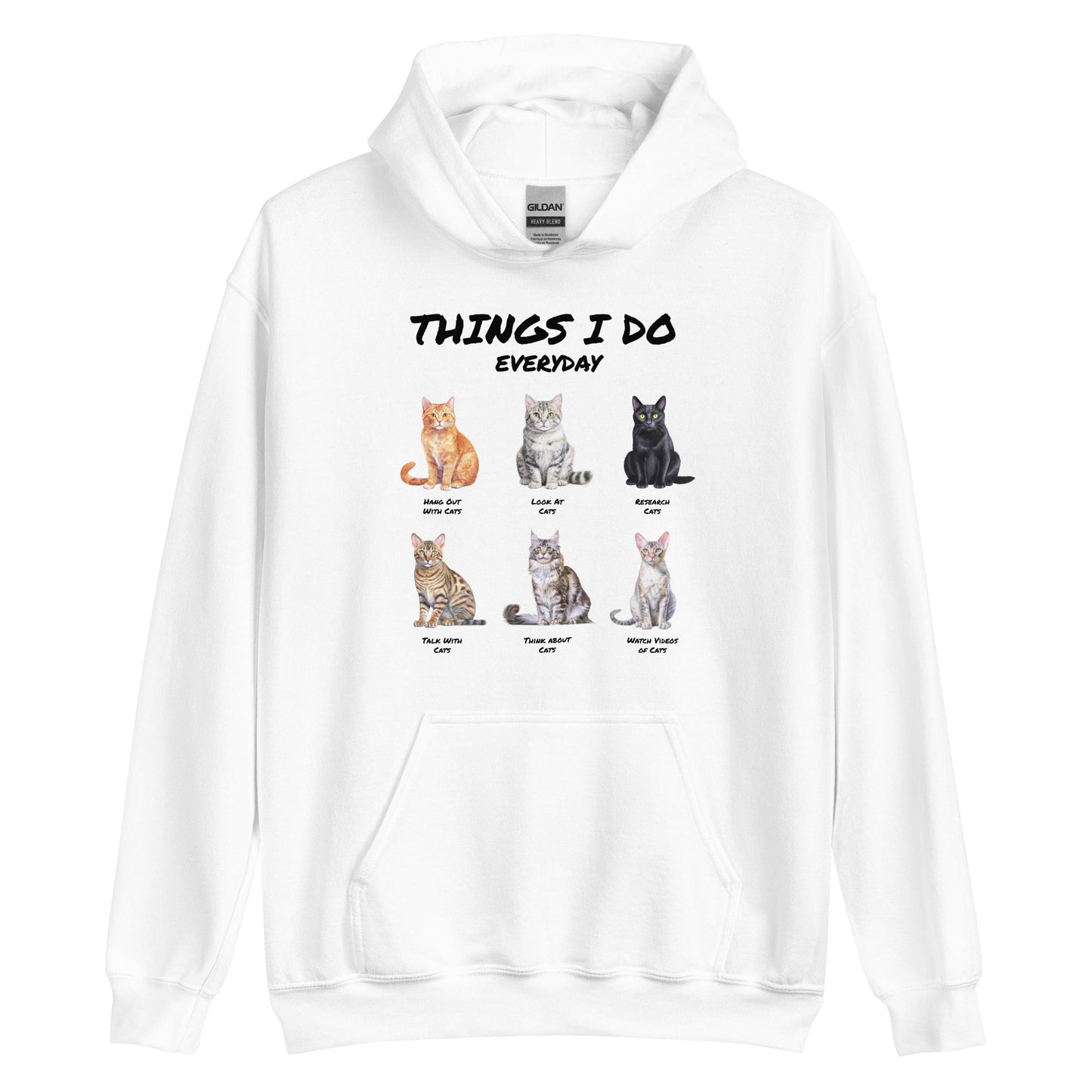 Things I Do Everyday (as a cat person) | Unisex Hoodie - Gorma & Friends