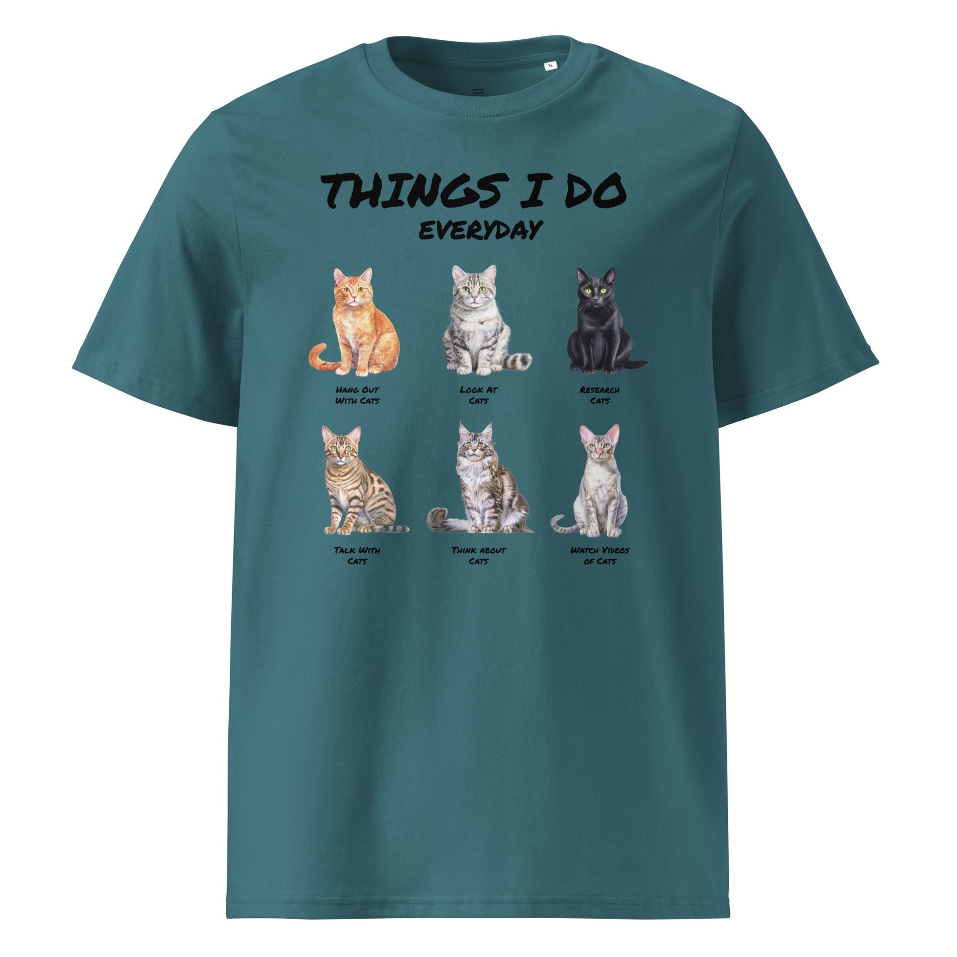 Things I Do Everyday (as a cat person) | Unisex organic cotton t-shirt - Gorma & Friends