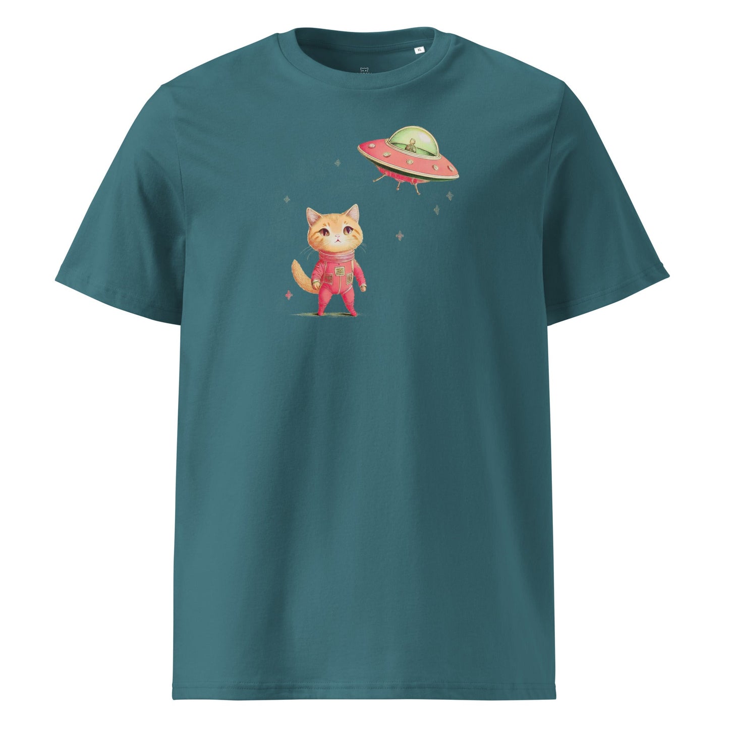 UFO and Cat | Unisex organic cotton t-shirt - Gorma & Friends