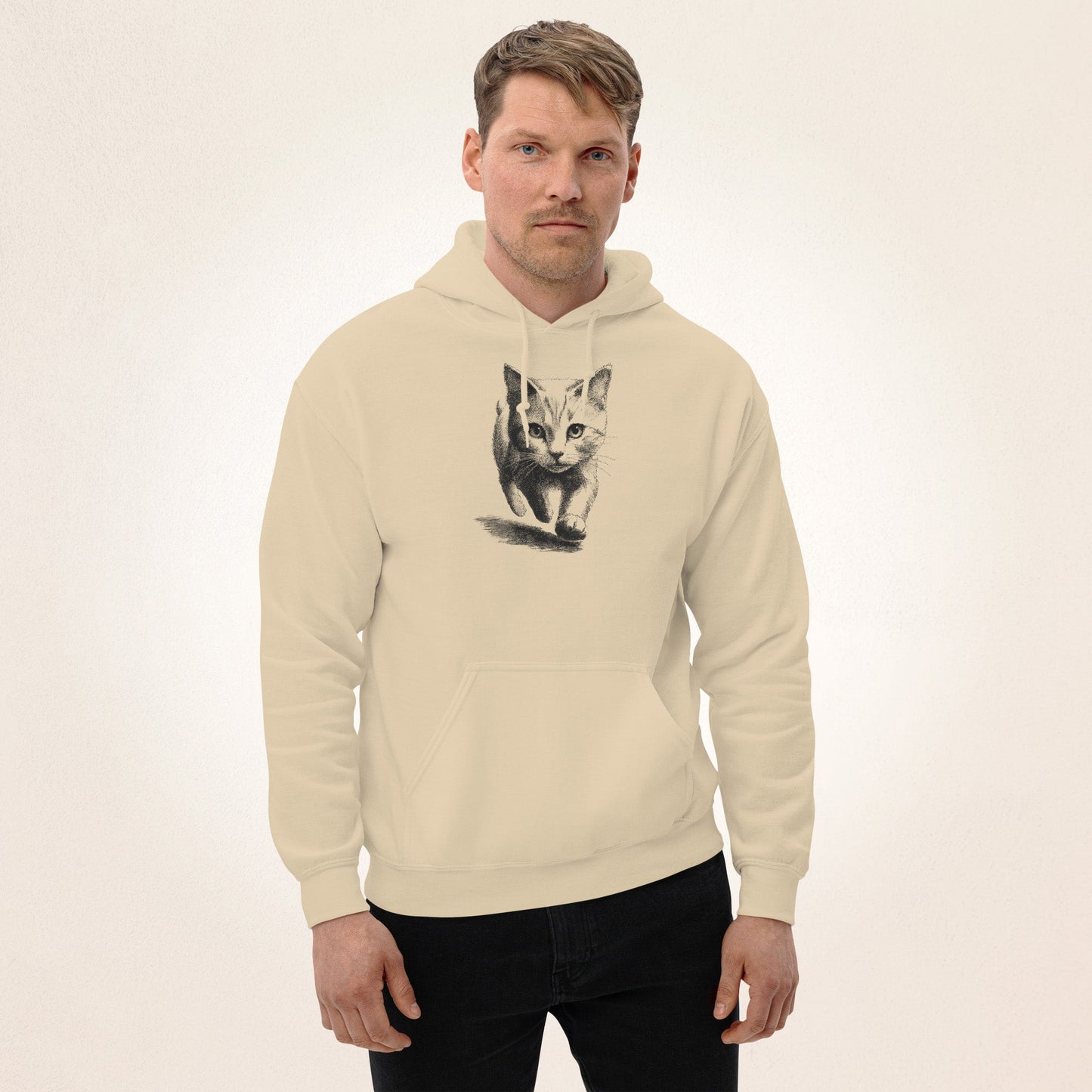 Walking Kitten Sketch | Unisex Hoodie - Gorma & Friends