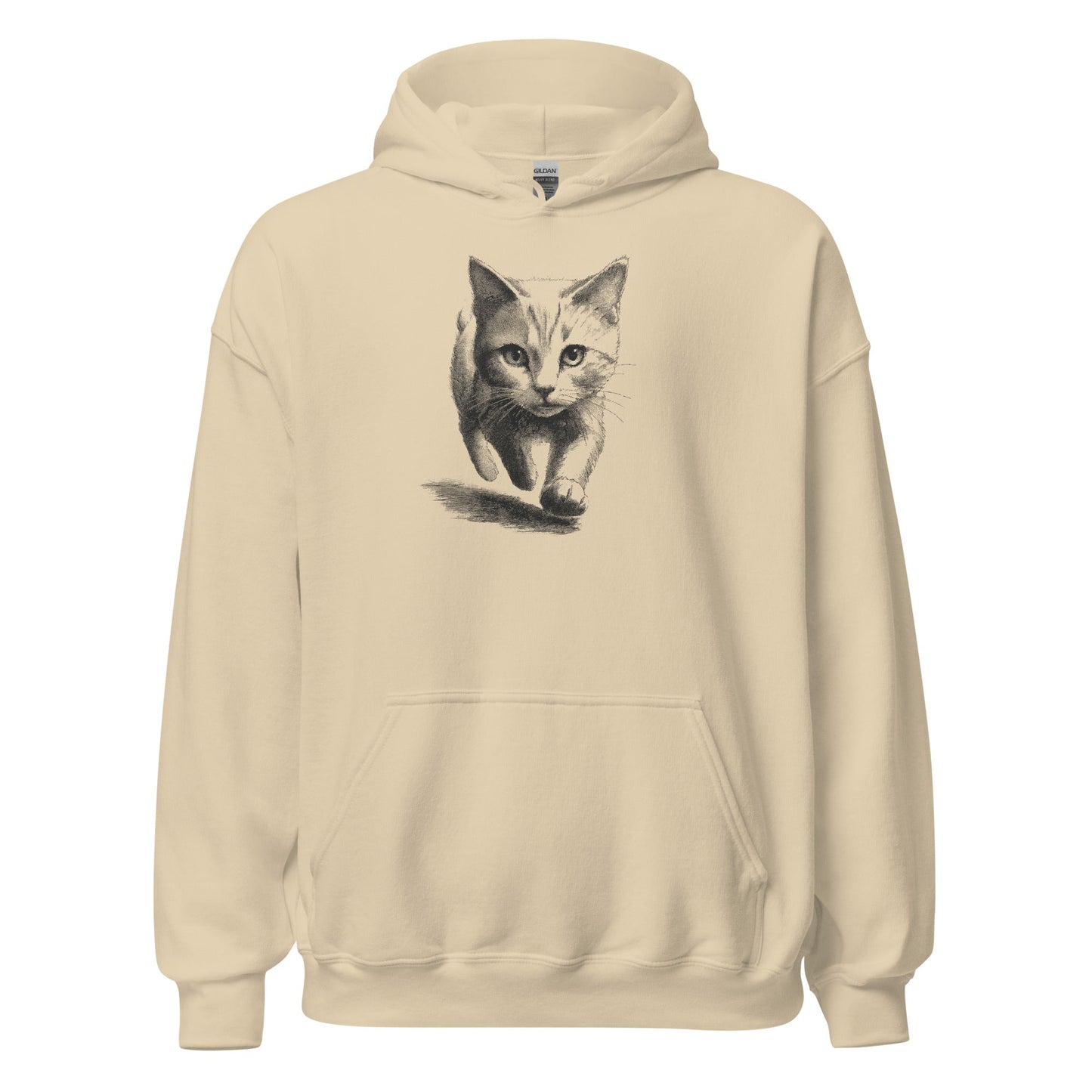 Walking Kitten Sketch | Unisex Hoodie - Gorma & Friends