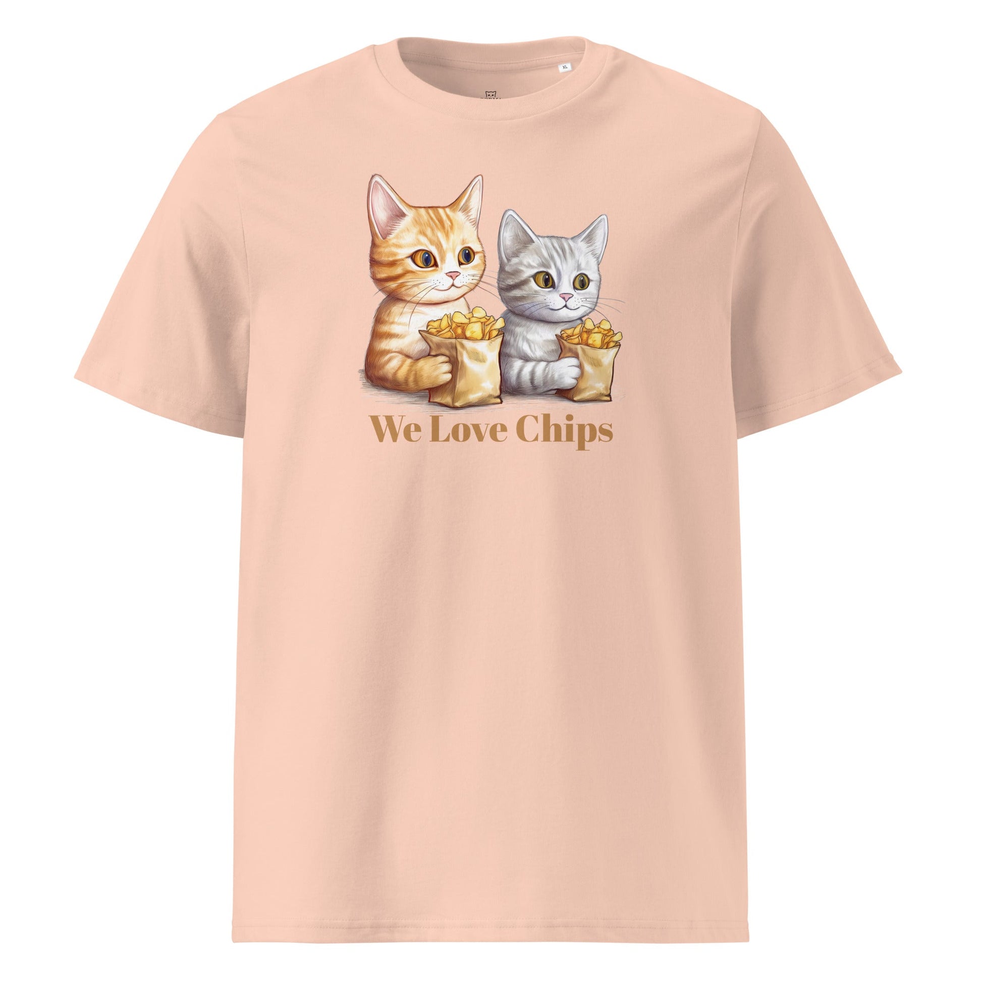 We Love Chips (and Cats) | Unisex organic cotton t-shirt - Gorma & Friends