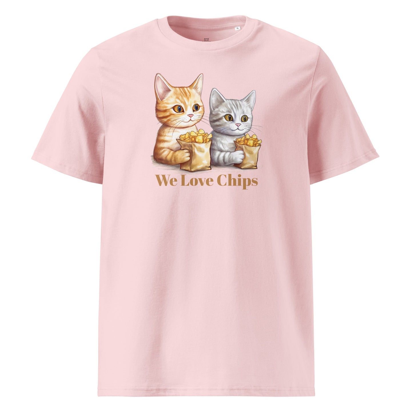 We Love Chips (and Cats) | Unisex organic cotton t-shirt - Gorma & Friends