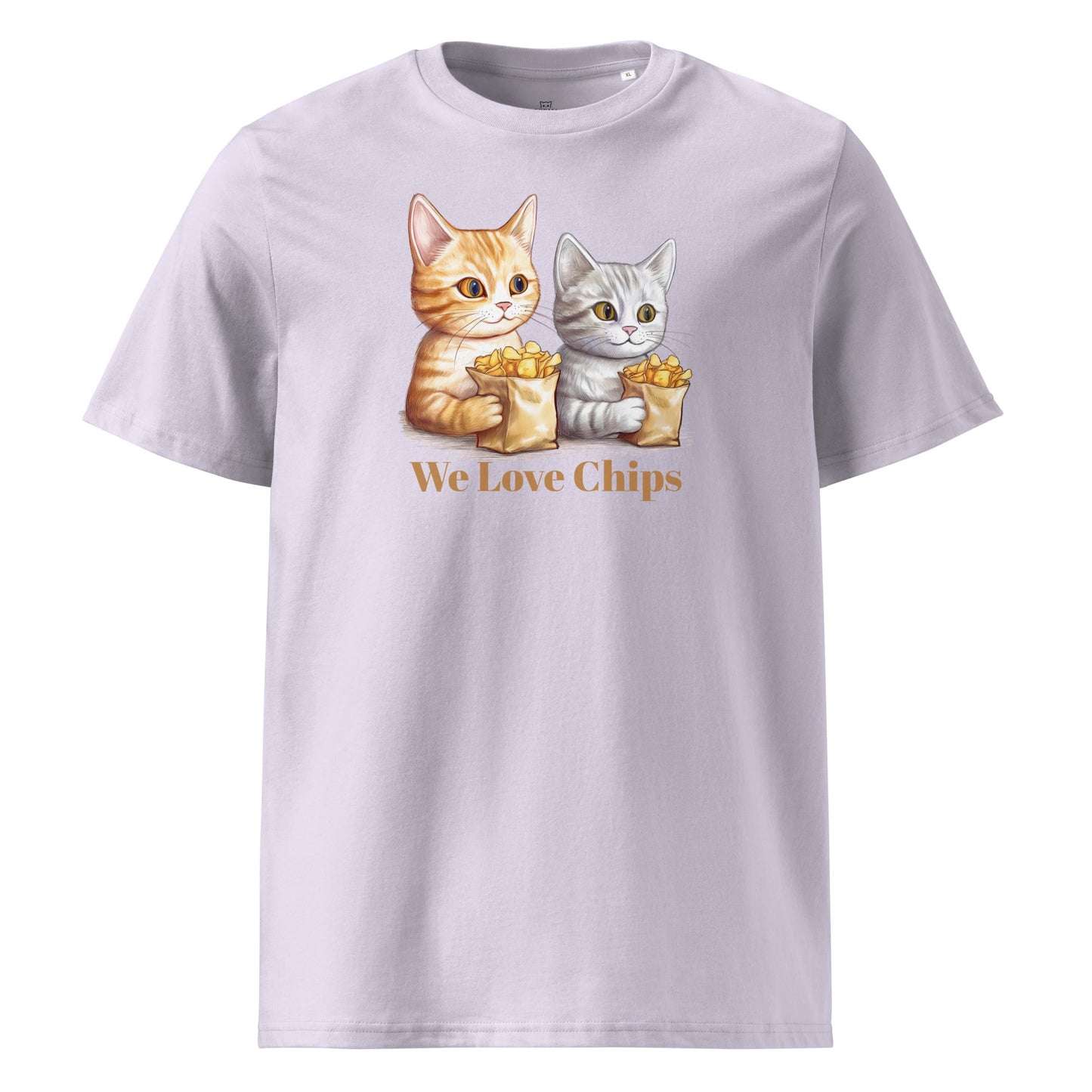 We Love Chips (and Cats) | Unisex organic cotton t-shirt - Gorma & Friends