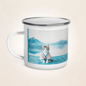 Cat in Kimono and Onsen 和服の猫 と 湯 | Coffee Mug