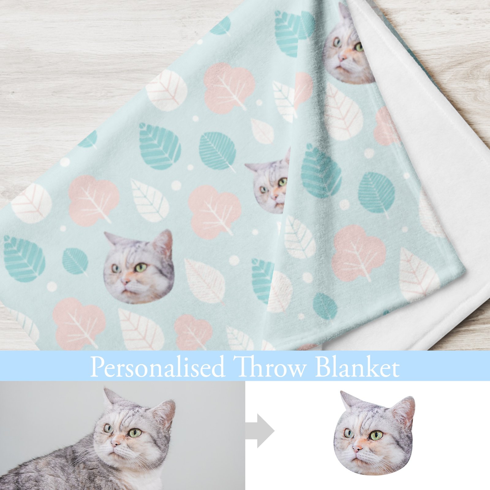 Furry Friend Blanket: Customized Pet Portrait - Winter Color | 個人化寵物毛氈(冬色) - Image 3