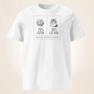 30% Cat Hair 70% Cotton | organic cotton t-shirt