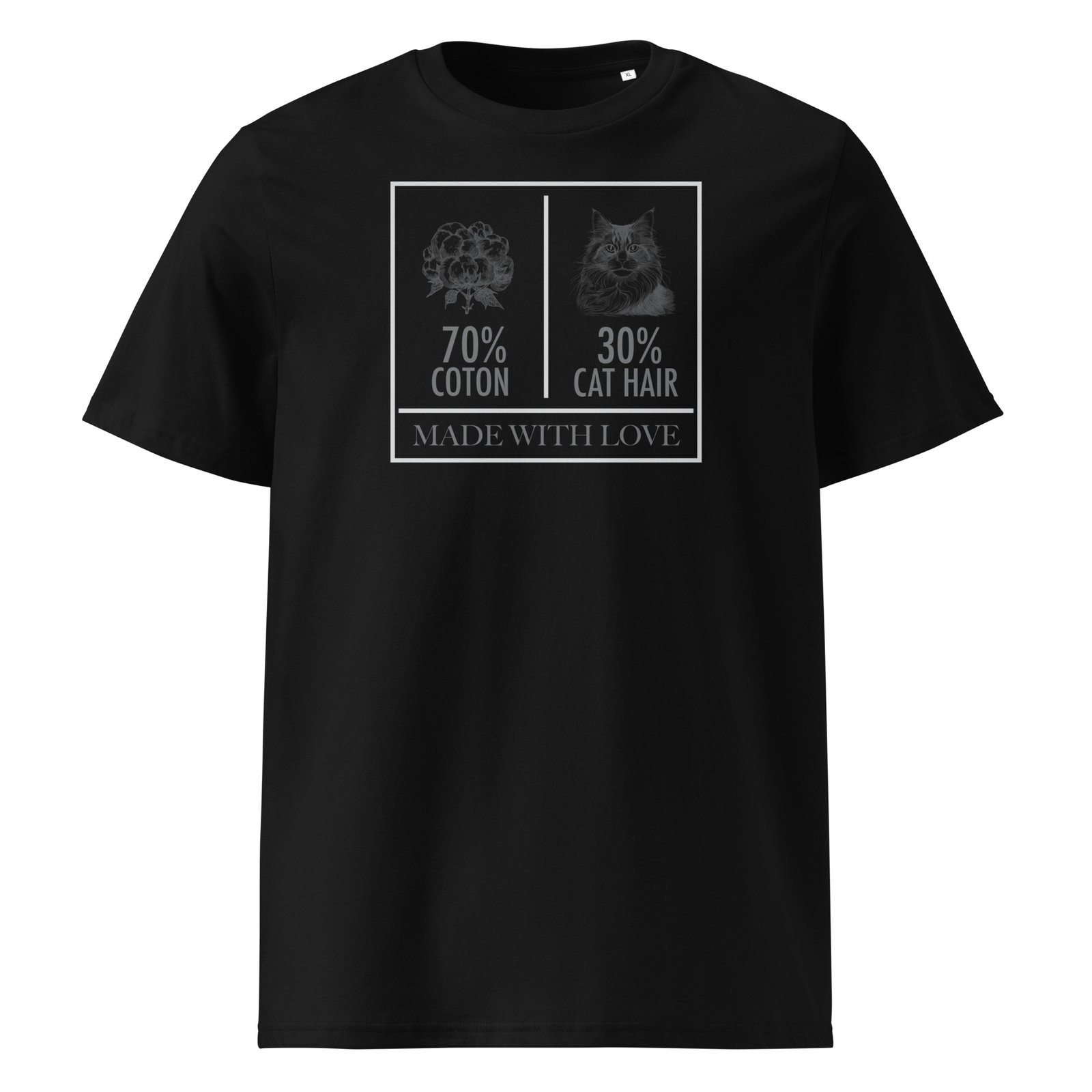 30% Cat Hair 70% Cotton | organic cotton t-shirt - Image 5
