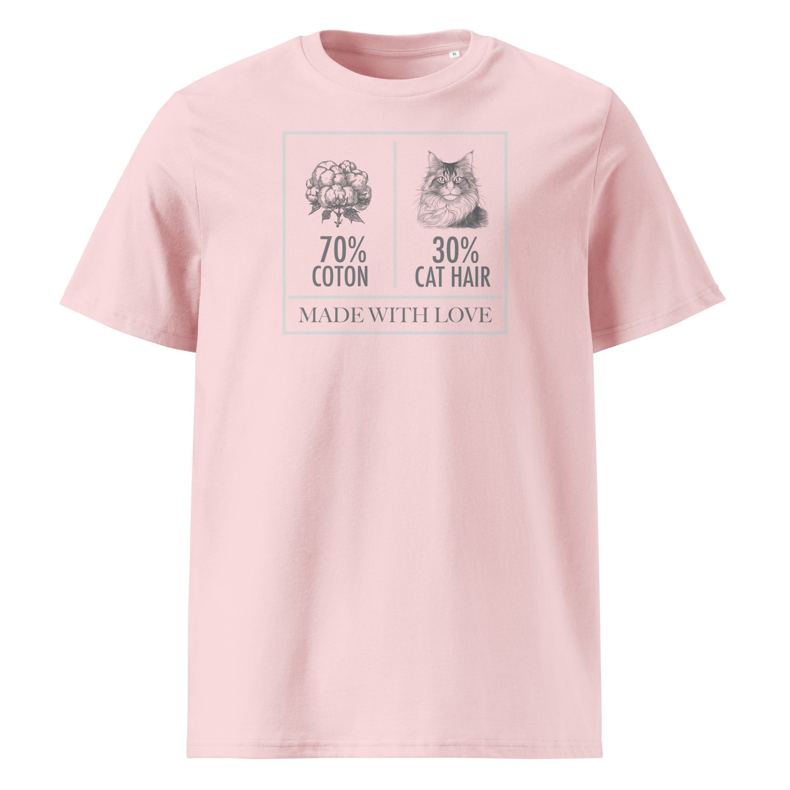 30% Cat Hair 70% Cotton | organic cotton t-shirt - Image 3